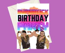 AEW Young Bucks (Matt & Nick Jackson) Superkick Party Birthday A5 Card, Perfect for gifts, occasions, or funny card for Pro Wrestling Fans