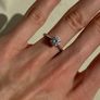 18K White Gold Round Diamond Engagement Ring Size K Image 3
