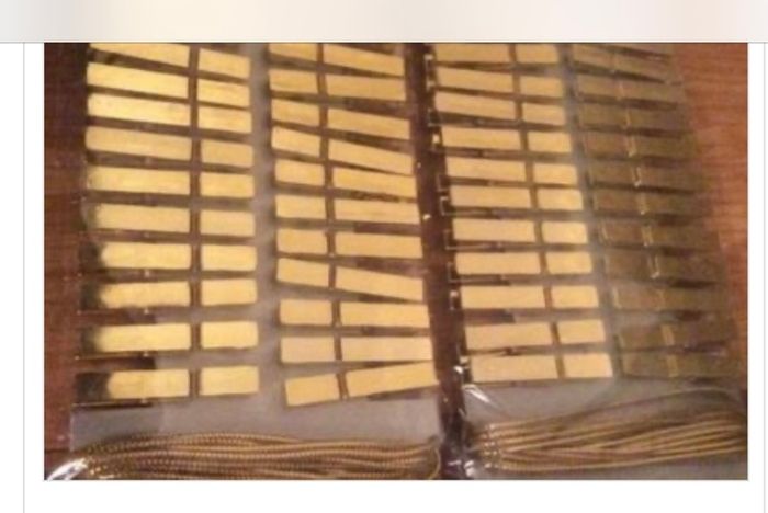 48 Gold Pegs & Cord Christmas Card Holders
