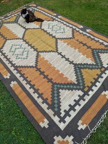 Mid Century Carpet Sweden Hand Made wool 3.20m/192cm