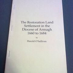 Restoration land settlement Diocese of Armagh 1660-84 Ireland Irish Signed