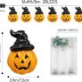 Pumpkin Lights Halloween String Lights Battery Powered Halloween Decoration Pumpkin Lights 16.5ft 20 LED for Halloween Party Indoor Outdoor Home Festival Decoration Image 2