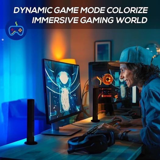 FREE EXPRESS SHIPPING  Smart LED Light Bar,RGB Lamp with Multiple Lighting Effects and Music Modes Mood Light,PC,TV Backlights,Movies,Room Decoration,Desk,Gaming Accessories Stuff