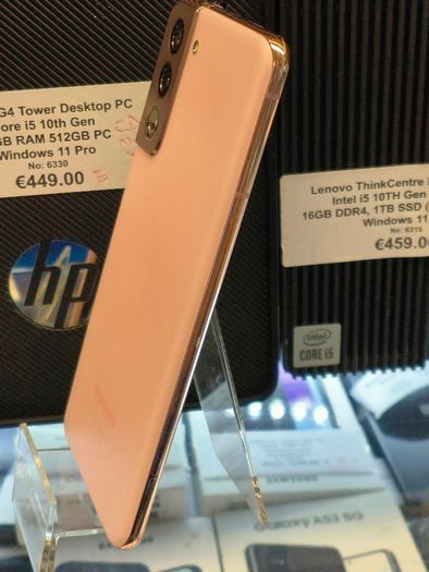 Samsung Galaxy S21 5G 128GB Dual Sim Factory Unlocked Smartphone Pink (Display Has Red Burn in)