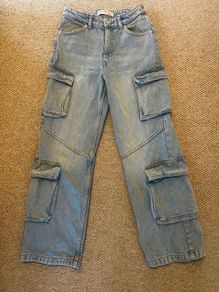 Cargo Denim Jeans with Waist Extenders age 11-12