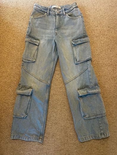 Cargo Denim Jeans with Waist Extenders age 11-12
