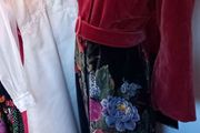 Sensational Original Biaun 1970s Vintage does 1940s Velvet Housecoat Dressing Gown