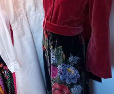 Sensational Original Biaun 1970s Vintage does 1940s Velvet Housecoat Dressing Gown