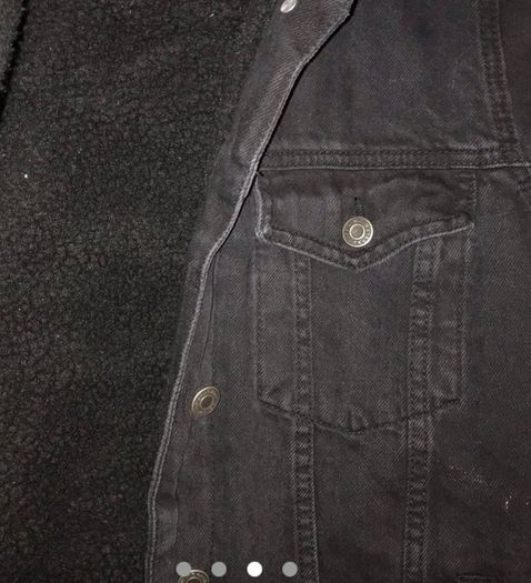 Bershka black denim oversized jacket