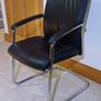 Leather & Chrome Meeting Room Chairs Image 3