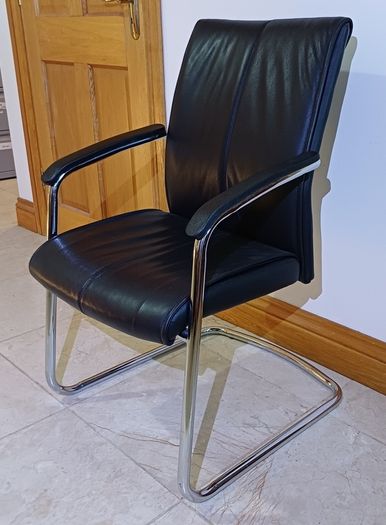 Leather & Chrome Meeting Room Chairs