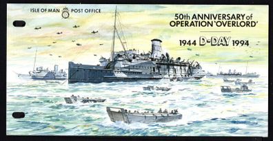1994 Isle of Man 50th Anniversary of Operation "Overlord" D-day 1944-1994 Commemorative Stamp Presentation Pack