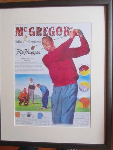 McGregor Vintage Golf Framed Ad/Picture