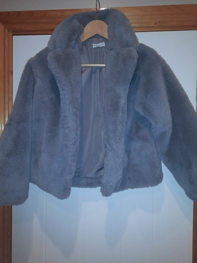girls faux fur mango jacket