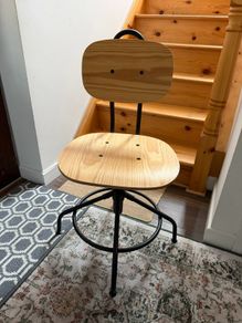 Wooden Desk Chair height adjustable