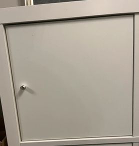 White IKEA Kallax Insert with Door & Knob