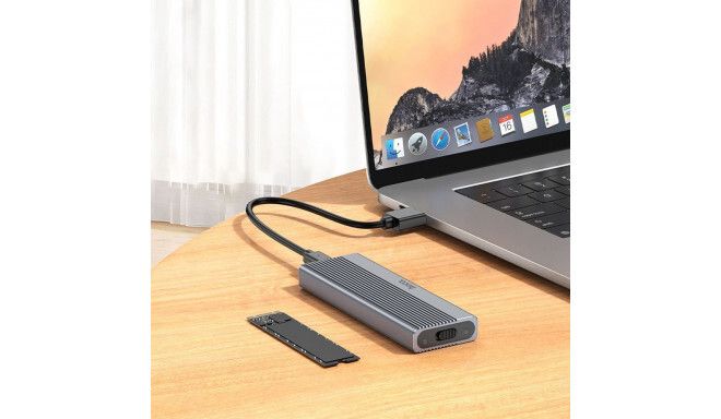 HOCO enclosure for M.2 SATA SSD drives M key B+M key up to 4TB USB A USB3.2 / 6GBps HB47 Metal