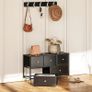 Faux Leather Front Chest of Drawers - Black Image 7