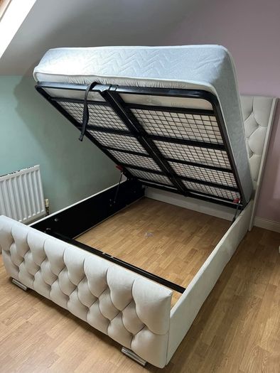 Double & King Size Bed Frame With Mattress Opt