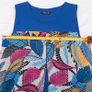 Sophie B Blue Multicolor Tropical Leaf Print Sheer Kaftan Tunic Dress 12UK/40EU Image 9