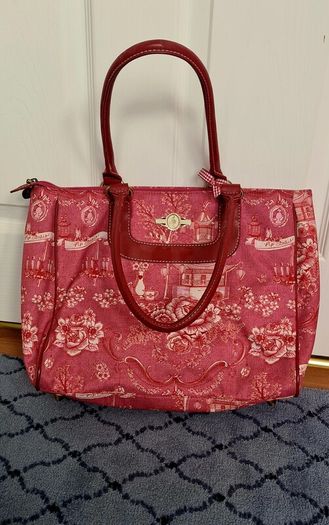 Brand New Pip Studio Designer Pink/Red Patterned Handbag