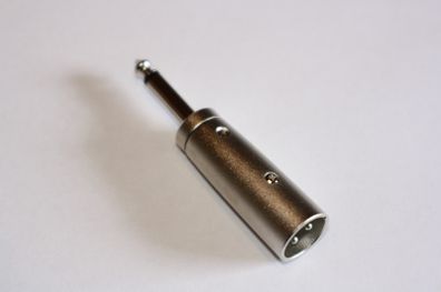 Adapter, male XLR to 1/4" Jack