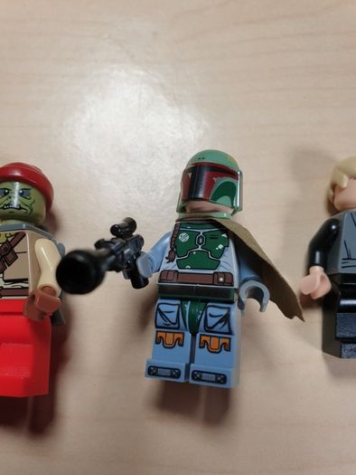Lego Star Wars Boba Fett Luke skywalker Kithaba minifigures from set 9496 desert Skiff
