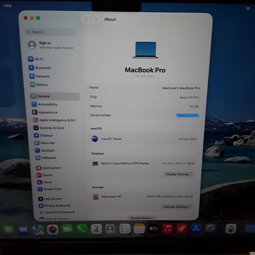 Apple MacBook Pro 14-inch (2021) | Apple M1 Pro Chip | 16GB RAM | 500GB SSD | Silver