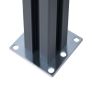 Fence Posts 3 pcs Dark Grey 185 cm Aluminium Image 7