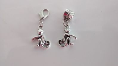 Monkey Charm - Pandora Style / Lobster Clasp