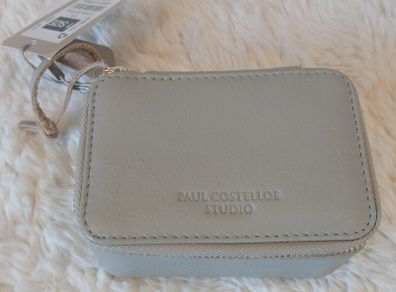 Paul Costelloe Studio Taupe Genuine Leather Mini Travel Jewellery Box - NWT