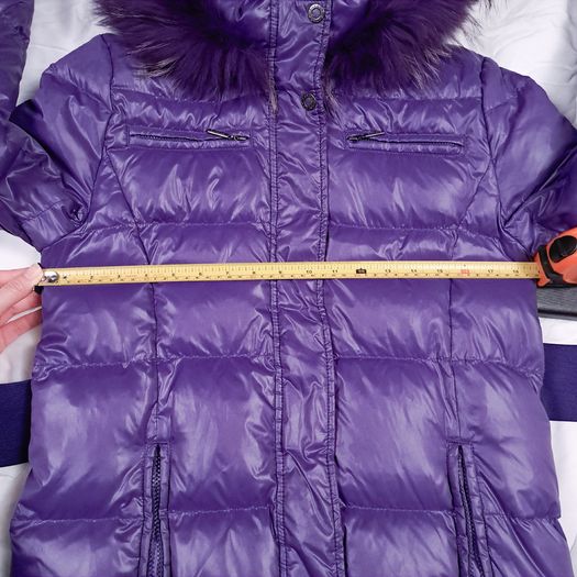 Savage Violet Purple Down Belted Puffer Coat Jacket 8-10UK/36-38EU