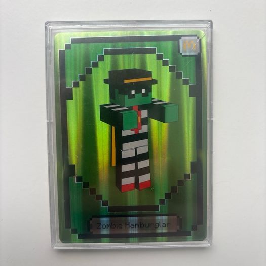 Minecraft McDonalds Collectible Card Set Full 5 Card Lot Holo Foil