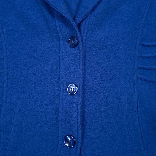 Your Sixth Sense Royal Blue Wool Knit Tailored Jacket Blazer Size L/XL