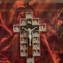 Vintage Framed Stations of the Cross Image 2