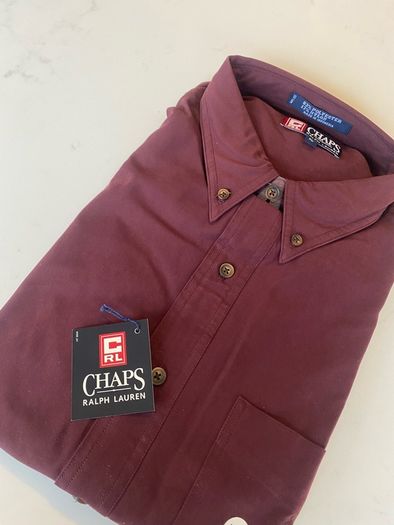 New Ralph Lauren Chaps Shirt Burgundy XL
