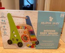 Baby wooden activity walker