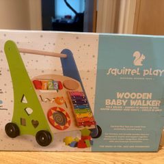 Baby wooden activity walker