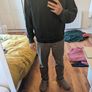 Men's Olive Green Pullover Fleece Hoodie Image 4