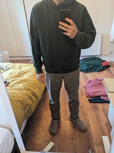 Men's Olive Green Pullover Fleece Hoodie