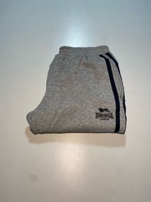 Lonsdale Grey Sweat Pants Bottoms Zip Pockets Size Small