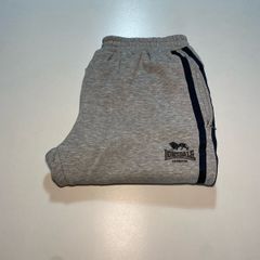 Lonsdale Grey Sweat Pants Bottoms Zip Pockets Size Small