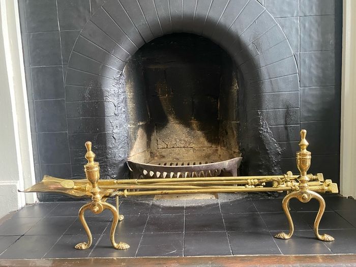 Vintage Brass Fireside Companion Set Fireplace Tools