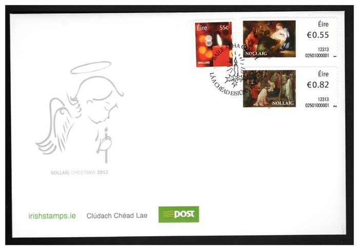 2012 Ireland Christmas Commemorative Stamps An Post First Day Cover (FDC)