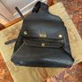 Black Leather Handbag Vintage Style Image 4