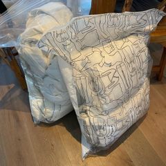 Duvet, pillows, mattress covers