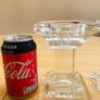 Large Heavy Crystal Pillar Column Candle Holders Image 2