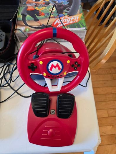Nintendo Switch Bundle Modified Console, Mario Wheel and Ring Fit