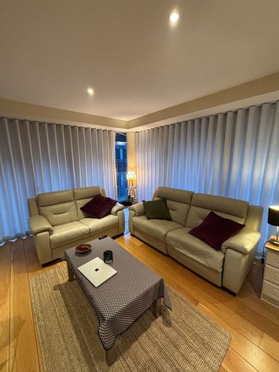 Leather reclinable couch