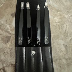 Professional 4-Piece Eyebrow Tweezers Set